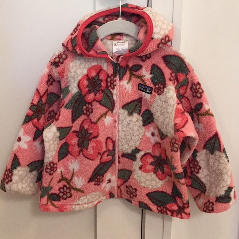 Patagonia Girls 3T Zip Up Fleece with Hood